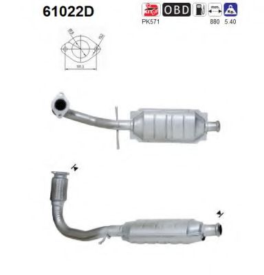 AS 61022D Катализатор для HYUNDAI LAVITA (Хендай Лаvита) AS 61022D Катализатор для HYUNDAI LAVITA (Хендай Лаvита)