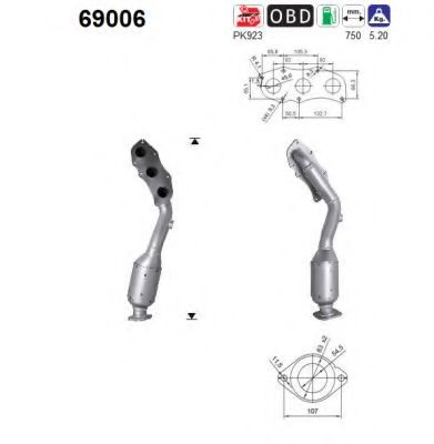 AS 69006 Катализатор для LEXUS IS II (Лексус Ис 2) AS 69006 Катализатор для LEXUS IS II (Лексус Ис 2)