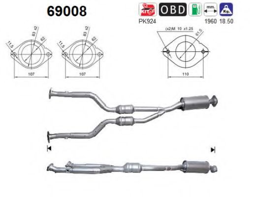 AS 69008 Катализатор для LEXUS IS II (Лексус Ис 2) AS 69008 Катализатор для LEXUS IS II (Лексус Ис 2)