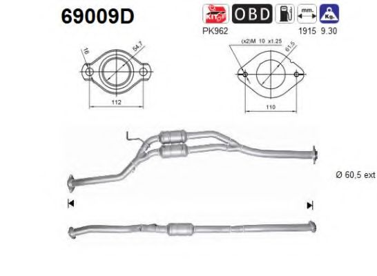 AS 69009D Катализатор для LEXUS IS II (Лексус Ис 2) AS 69009D Катализатор для LEXUS IS II (Лексус Ис 2)
