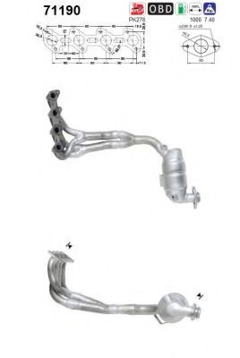 AS 71190 Катализатор для MERCEDES-BENZ A-CLASS (Мэрcэдэс-бэнз А класс) AS 71190 Катализатор для MERCEDES-BENZ A-CLASS (Мэрcэдэс-бэнз А класс)
