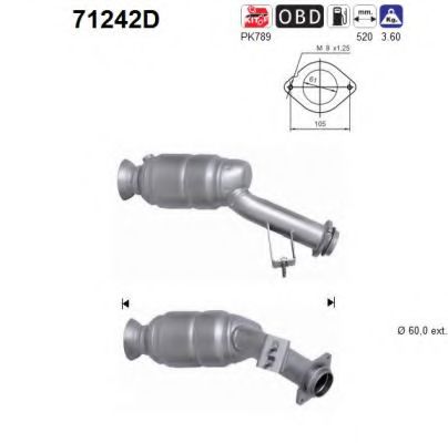AS 71242D Катализатор для MERCEDES-BENZ VITO / MIXTO (Мэрcэдэс-бэнз Вито / миxто) AS 71242D Катализатор для MERCEDES-BENZ VITO / MIXTO (Мэрcэдэс-бэнз Вито / миxто)