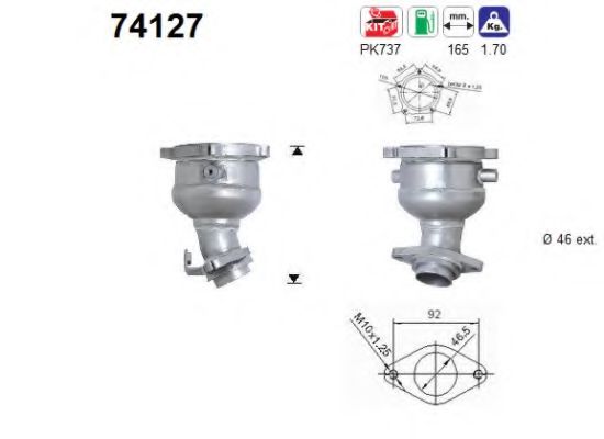 AS 74127 Катализатор для NISSAN MICRA II (Ниссан Микра 2) AS 74127 Катализатор для NISSAN MICRA II (Ниссан Микра 2)