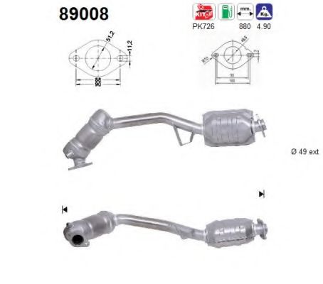 AS 89008 Катализатор для SUBARU FORESTER (Субару Форестер) AS 89008 Катализатор для SUBARU FORESTER (Субару Форестер)