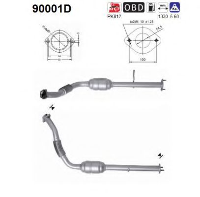 AS 90001D Катализатор для SSANGYONG ACTYON I (Сан-янг/санянг Актион 1) AS 90001D Катализатор для SSANGYONG ACTYON I (Сан-янг/санянг Актион 1)