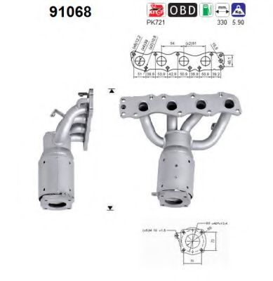 AS 91068 Катализатор для SUZUKI LIANA (Сузуки Лиана) AS 91068 Катализатор для SUZUKI LIANA (Сузуки Лиана)