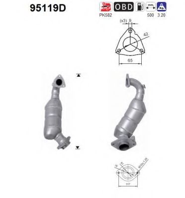 AS 95119D Катализатор для TOYOTA ALTIS (Тойота/тоета Алтис) AS 95119D Катализатор для TOYOTA ALTIS (Тойота/тоета Алтис)
