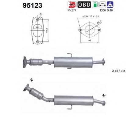 AS 95123 Катализатор для TOYOTA BLADE (Тойота/тоета Бладэ) AS 95123 Катализатор для TOYOTA BLADE (Тойота/тоета Бладэ)