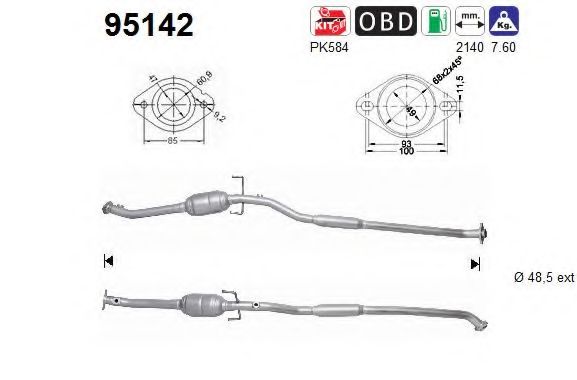 AS 95142 Катализатор для TOYOTA RAV 4 II (Тойота/тоета Рав 4 2) AS 95142 Катализатор для TOYOTA RAV 4 II (Тойота/тоета Рав 4 2)