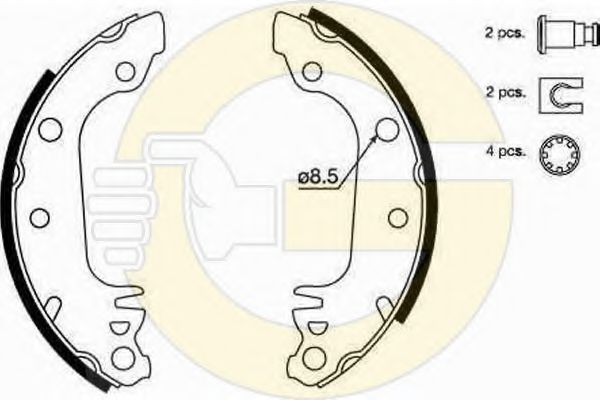 GIRLING 5161393 Тормозные колодоки для FORD FIESTA (Форд Фиэста) GIRLING 5161393 Тормозные колодоки для FORD FIESTA (Форд Фиэста)