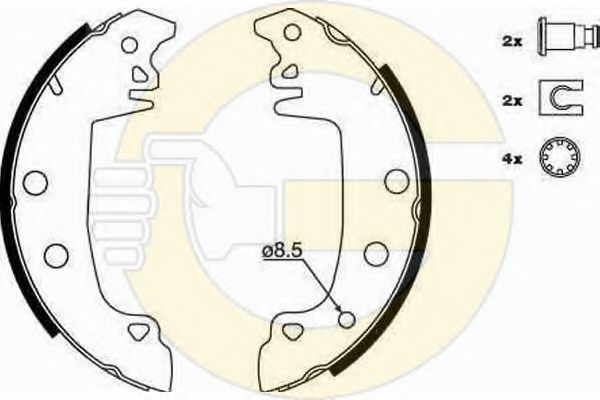 GIRLING 5183173 Тормозные колодоки 