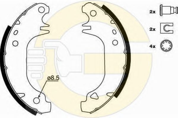 GIRLING 5185323 Тормозные колодоки 