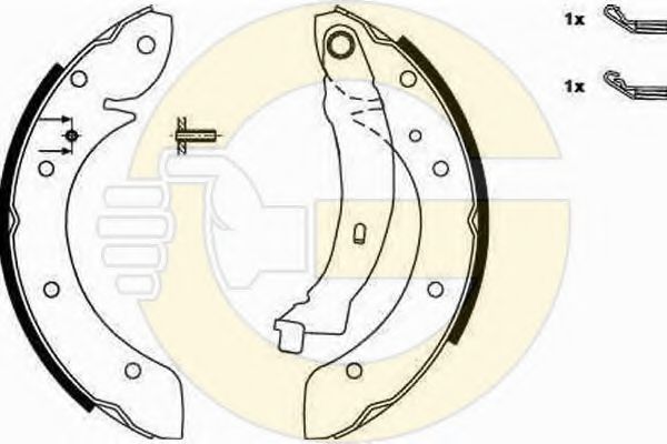 GIRLING 5186201 Тормозные колодоки 