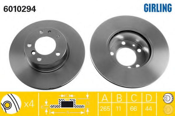 GIRLING 6010294 Тормозной диск для RENAULT SAFRANE (Рено Сафранэ) GIRLING 6010294 Тормозной диск для RENAULT SAFRANE (Рено Сафранэ)
