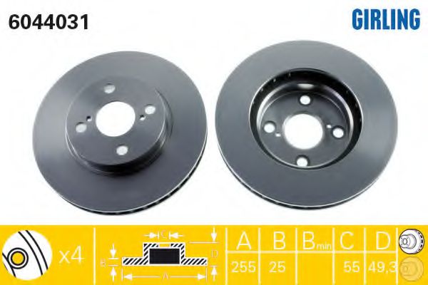 GIRLING 6044031 Тормозной диск для LIFAN SOLANO (Лифан Солано) GIRLING 6044031 Тормозной диск для LIFAN SOLANO (Лифан Солано)