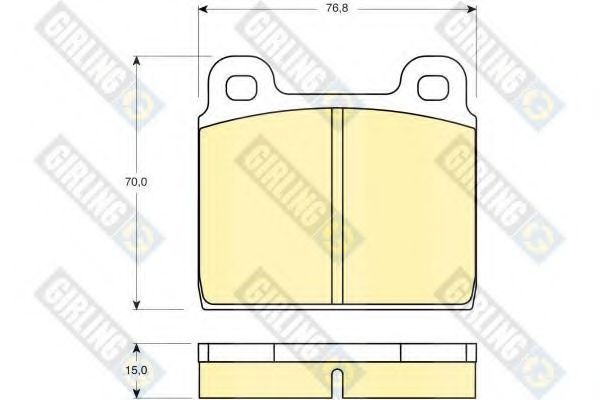 GIRLING 6101002 Тормозные колодки для OPEL COMMODORE A (Опель Cоммодорэ а) GIRLING 6101002 Тормозные колодки для OPEL COMMODORE A (Опель Cоммодорэ а)