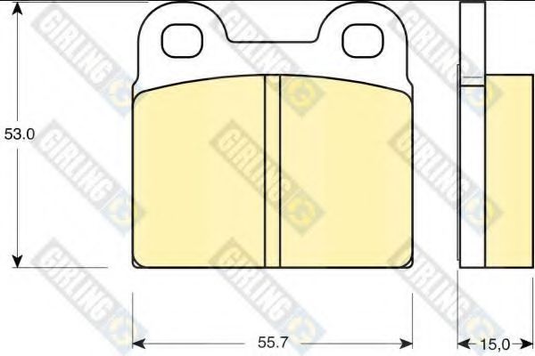 GIRLING 6101022 Тормозные колодки для OPEL OLYMPIA A (Опель Олъмпиа а) GIRLING 6101022 Тормозные колодки для OPEL OLYMPIA A (Опель Олъмпиа а)