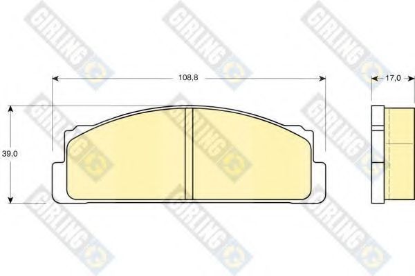 GIRLING 6101063 Тормозные колодки для FIAT SUPERBRAVO (Фиат Супербраvо) GIRLING 6101063 Тормозные колодки для FIAT SUPERBRAVO (Фиат Супербраvо)