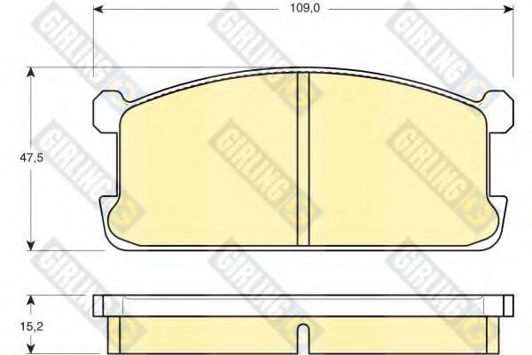 GIRLING 6101949 Тормозные колодки для MITSUBISHI SAPPORO (Митсубиши/митсубиси Саппоро) GIRLING 6101949 Тормозные колодки для MITSUBISHI SAPPORO (Митсубиши/митсубиси Саппоро)