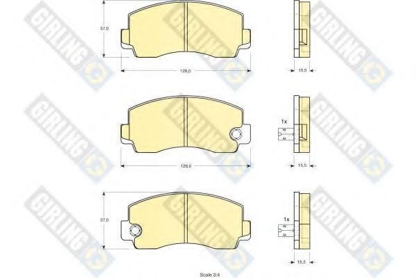 GIRLING 6102129 Тормозные колодки для MITSUBISHI GALANT (Митсубиши/митсубиси Галант) GIRLING 6102129 Тормозные колодки для MITSUBISHI GALANT (Митсубиши/митсубиси Галант)