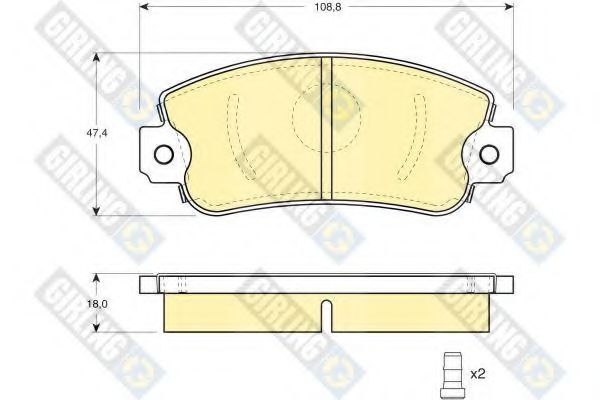 GIRLING 6102973 Тормозные колодки для FIAT STRADA II (Фиат Страда 2) GIRLING 6102973 Тормозные колодки для FIAT STRADA II (Фиат Страда 2)