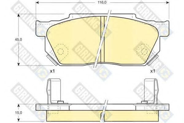 GIRLING 6103259 Тормозные колодки для HONDA ACCORD II (Хонда Аccорд 2) GIRLING 6103259 Тормозные колодки для HONDA ACCORD II (Хонда Аccорд 2)