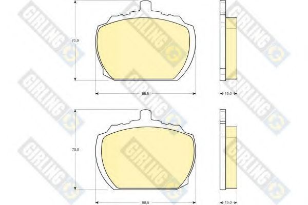 GIRLING 6103406 Тормозные колодки для ROVER 2000-3500 (Ровер 2000-3500) GIRLING 6103406 Тормозные колодки для ROVER 2000-3500 (Ровер 2000-3500)