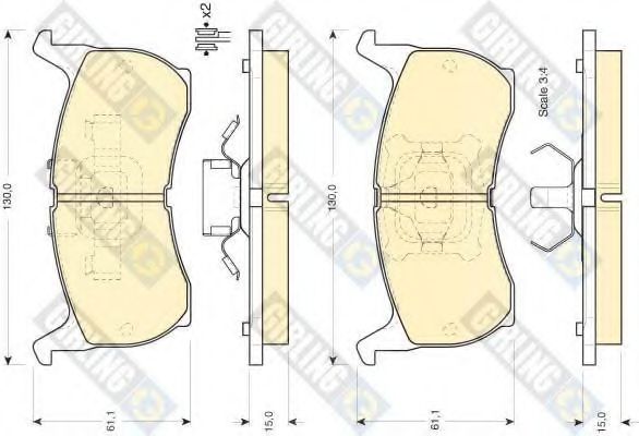 GIRLING 6103549 Тормозные колодки для MAZDA 626 II (Мазда 626 2) GIRLING 6103549 Тормозные колодки для MAZDA 626 II (Мазда 626 2)
