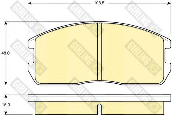 GIRLING 6103659 Тормозные колодки для MITSUBISHI COLT II (Митсубиши/митсубиси Cолт 2) GIRLING 6103659 Тормозные колодки для MITSUBISHI COLT II (Митсубиши/митсубиси Cолт 2)