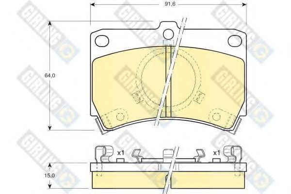 GIRLING 6103749 Тормозные колодки для MAZDA GLC II (Мазда Глc 2) GIRLING 6103749 Тормозные колодки для MAZDA GLC II (Мазда Глc 2)