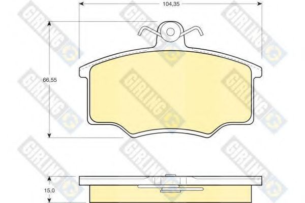 GIRLING 6104031 Тормозные колодки для AUDI 80 (Ауди 80) GIRLING 6104031 Тормозные колодки для AUDI 80 (Ауди 80)
