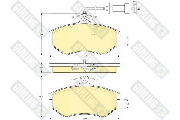 GIRLING 6104041 Тормозные колодки для CHERY FORA (Чери Фора) GIRLING 6104041 Тормозные колодки для CHERY FORA (Чери Фора)