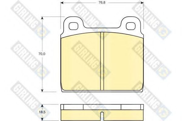 GIRLING 6104072 Тормозные колодки для VOLKSWAGEN T3 CARAVELLE (Фольксваген Т3 cараvэллэ) GIRLING 6104072 Тормозные колодки для VOLKSWAGEN T3 CARAVELLE (Фольксваген Т3 cараvэллэ)
