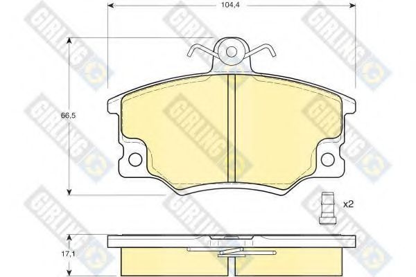 GIRLING 6104581 Тормозные колодки для FIAT TEMPRA (Фиат Тэмпра) GIRLING 6104581 Тормозные колодки для FIAT TEMPRA (Фиат Тэмпра)