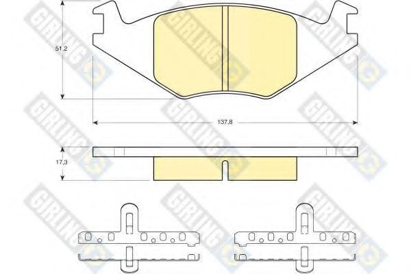 GIRLING 6104635 Тормозные колодки для VOLKSWAGEN DASHER (Фольксваген Дашэр) GIRLING 6104635 Тормозные колодки для VOLKSWAGEN DASHER (Фольксваген Дашэр)