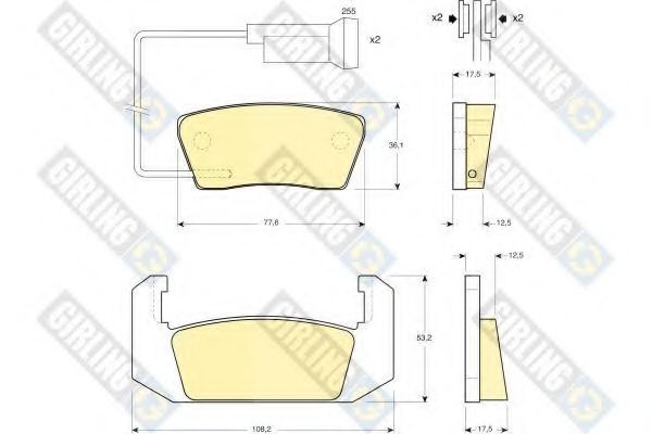 GIRLING 6105551 Тормозные колодки для ROVER 2000-3500 (Ровер 2000-3500) GIRLING 6105551 Тормозные колодки для ROVER 2000-3500 (Ровер 2000-3500)