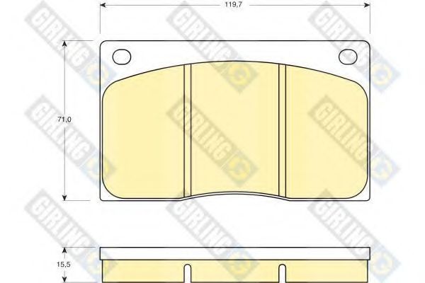 GIRLING 6105851 Тормозные колодки для DAIMLER (Даймлер) GIRLING 6105851 Тормозные колодки для DAIMLER (Даймлер)