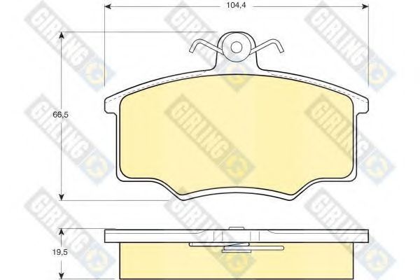 GIRLING 6106281 Тормозные колодки для AUDI 100 (Ауди 100) GIRLING 6106281 Тормозные колодки для AUDI 100 (Ауди 100)