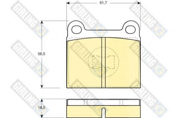 GIRLING 6106632 Тормозные колодки для VOLKSWAGEN JETTA (Фольксваген Жэтта) GIRLING 6106632 Тормозные колодки для VOLKSWAGEN JETTA (Фольксваген Жэтта)