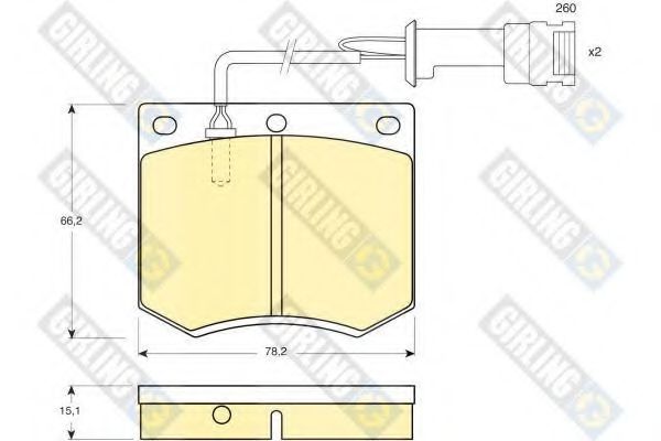 GIRLING 6106931 Тормозные колодки для FORD GRANADA (Форд Гранада) GIRLING 6106931 Тормозные колодки для FORD GRANADA (Форд Гранада)
