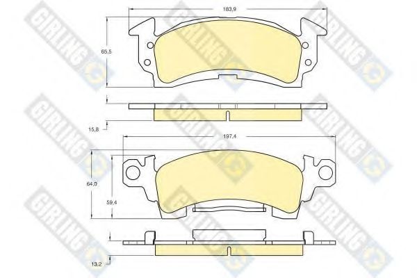 GIRLING 6107425 Тормозные колодки для BUICK (Бьюик) GIRLING 6107425 Тормозные колодки для BUICK (Бьюик)