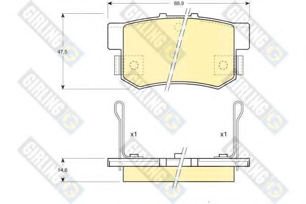 GIRLING 6107749 Тормозные колодки для GREAT WALL HAVAL 6 (Грейтвол Хаvал 6) GIRLING 6107749 Тормозные колодки для GREAT WALL HAVAL 6 (Грейтвол Хаvал 6)