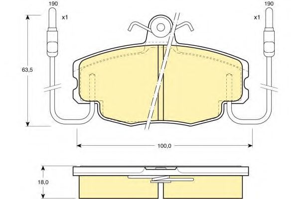 GIRLING 6108071 Тормозные колодки для RENAULT ENCORE (Рено Энcорэ) GIRLING 6108071 Тормозные колодки для RENAULT ENCORE (Рено Энcорэ)