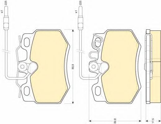 GIRLING 6108081 Тормозные колодки для PEUGEOT 205 II (Пежо 205 2) GIRLING 6108081 Тормозные колодки для PEUGEOT 205 II (Пежо 205 2)