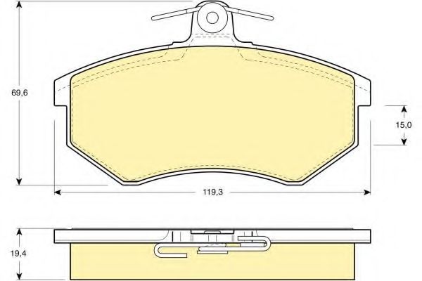 GIRLING 6108261 Тормозные колодки для AUDI 80 (Ауди 80) GIRLING 6108261 Тормозные колодки для AUDI 80 (Ауди 80)