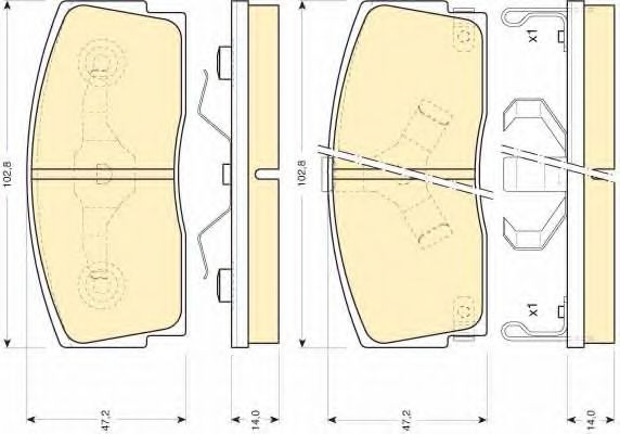 GIRLING 6108869 Тормозные колодки для DAIHATSU CHARADE II (Дайхатсу Чарадэ 2) GIRLING 6108869 Тормозные колодки для DAIHATSU CHARADE II (Дайхатсу Чарадэ 2)