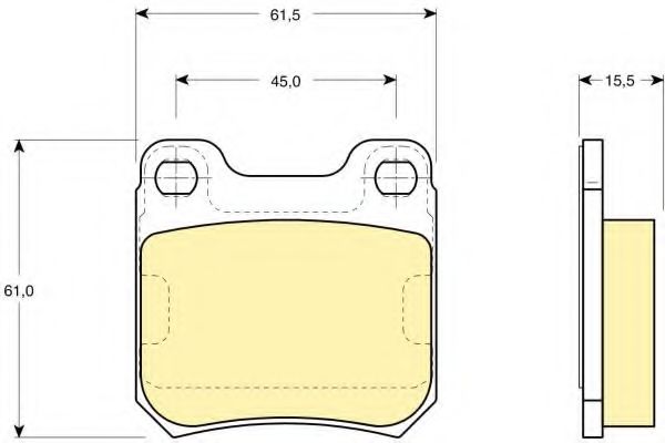 GIRLING 6109152 Тормозные колодки для OPEL OMEGA A (Опель Омэга а) GIRLING 6109152 Тормозные колодки для OPEL OMEGA A (Опель Омэга а)