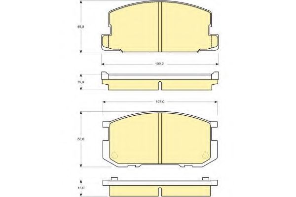 GIRLING 6109549 Тормозные колодки для TOYOTA COROLLA SPRINTER (Тойота/тоета Cоролла спринтэр) GIRLING 6109549 Тормозные колодки для TOYOTA COROLLA SPRINTER (Тойота/тоета Cоролла спринтэр)