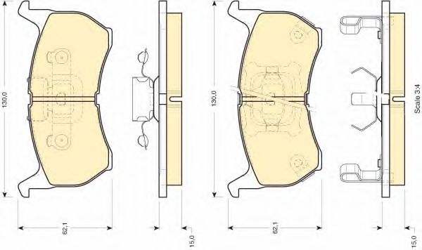 GIRLING 6110369 Тормозные колодки для MAZDA 626 II (Мазда 626 2) GIRLING 6110369 Тормозные колодки для MAZDA 626 II (Мазда 626 2)