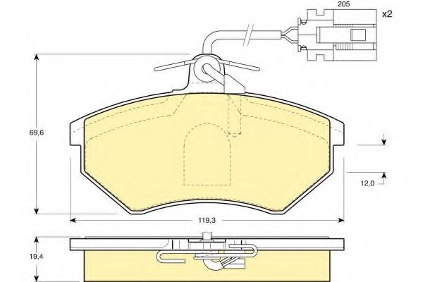 GIRLING 6110571 Тормозные колодки для AUDI 90 (Ауди 90) GIRLING 6110571 Тормозные колодки для AUDI 90 (Ауди 90)